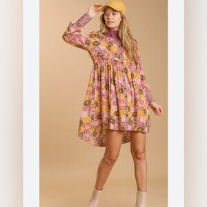 Umgee | NWT - Multi Floral Print Shirtdress/Kimono - Size S